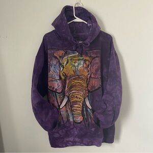 The mountain X Rainforest Cafe purple elephant colorful cool hoodie